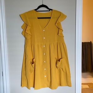 ✨ SHEIN - Mustard Smock Dress